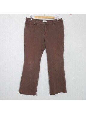 Coldwater Creek Bootcut‎ Jeans Womens 14P Brown Stretch Denim 36x29